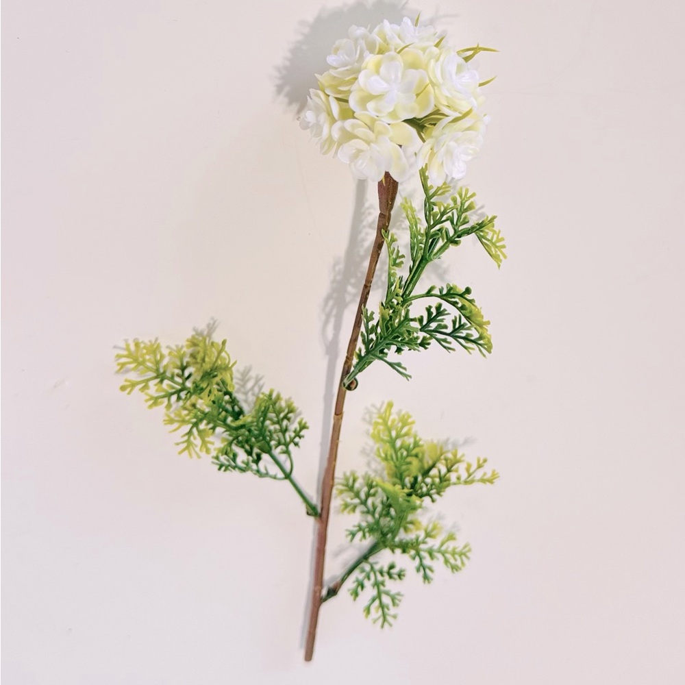 SHABBY CHIC White Hydrangea Flower Stem Floral Arrangement Faux Flower LIFELIKE